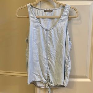 Prana. Small. Chambray tank. Tie at bottom